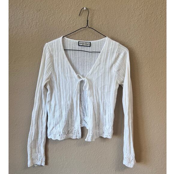 The Great American Sweater Company Sweaters - Vintage Great American Sweater Co. tie front cardigan size S/M